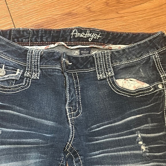 Amethyst Jeans Dark Blue Denim - Picture 3 of 15